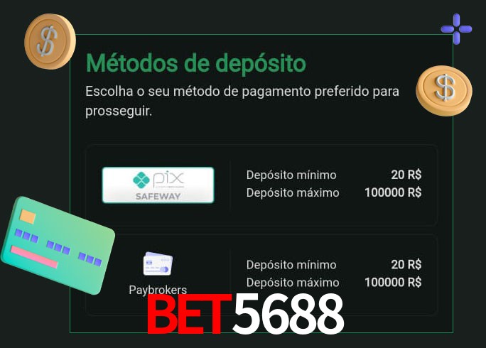 O cassino BET5688 oferece uma grande variedade de métodos de pagamento